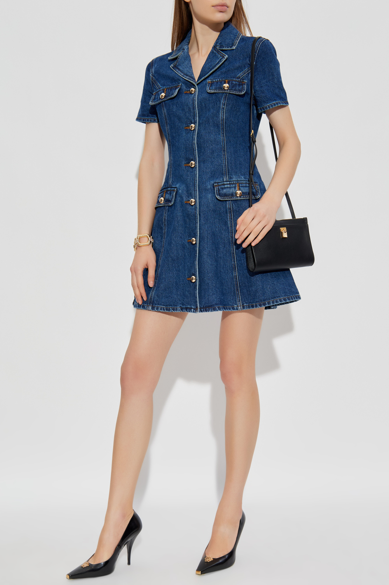 ワンピースその他 SELF PORTRAIT Women Dresses PF25 830S BL BLUE Blue Peplum Knit Midi Dress – self-portrait-US